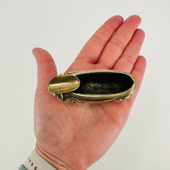 Vintage Brass Shoe Collectors Cigarette Holder Miniature Small Ashtray - Picture 8 of 13